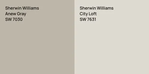 SW 7030 Anew Gray vs SW 7631 City Loft