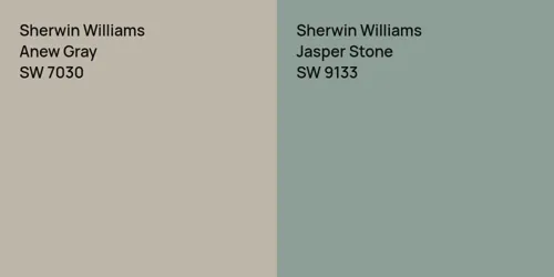 SW 7030 Anew Gray vs SW 9133 Jasper Stone