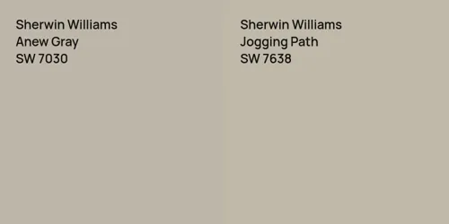 SW 7030 Anew Gray vs SW 7638 Jogging Path