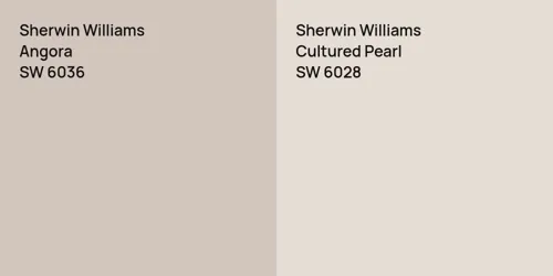 SW 6036 Angora vs SW 6028 Cultured Pearl