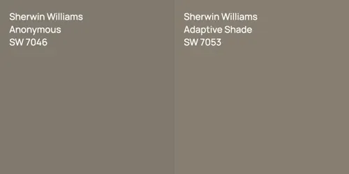 SW 7046 Anonymous vs SW 7053 Adaptive Shade