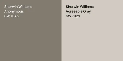 SW 7046 Anonymous vs SW 7029 Agreeable Gray