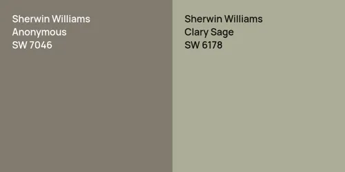 SW 7046 Anonymous vs SW 6178 Clary Sage