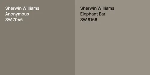 SW 7046 Anonymous vs SW 9168 Elephant Ear