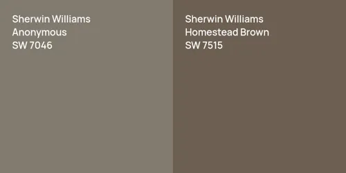 SW 7046 Anonymous vs SW 7515 Homestead Brown