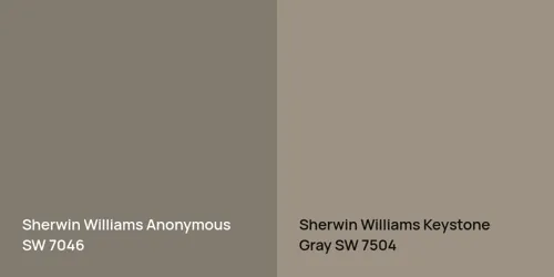 SW 7046 Anonymous vs SW 7504 Keystone Gray