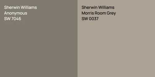 SW 7046 Anonymous vs SW 0037 Morris Room Grey