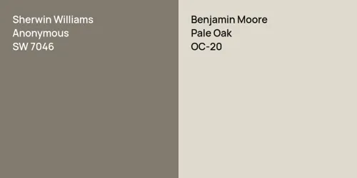 SW 7046 Anonymous vs OC-20 Pale Oak