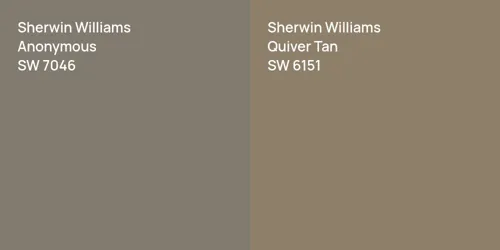 SW 7046 Anonymous vs SW 6151 Quiver Tan