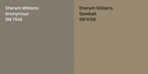 SW 7046 Anonymous vs SW 6158 Sawdust