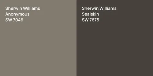 SW 7046 Anonymous vs SW 7675 Sealskin