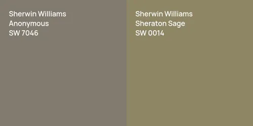 SW 7046 Anonymous vs SW 0014 Sheraton Sage