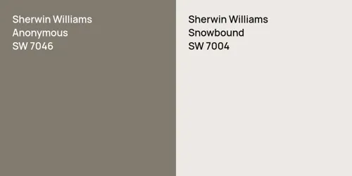 SW 7046 Anonymous vs SW 7004 Snowbound