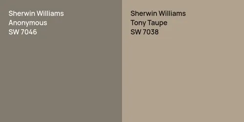 SW 7046 Anonymous vs SW 7038 Tony Taupe