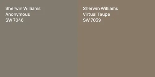 SW 7046 Anonymous vs SW 7039 Virtual Taupe