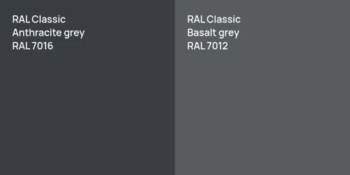 RAL 7016  Anthracite grey vs RAL 7012 Basalt grey