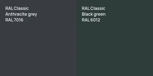 RAL 7016  Anthracite grey vs RAL 6012  Black green