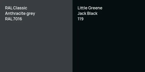 RAL 7016  Anthracite grey vs 119 Jack Black