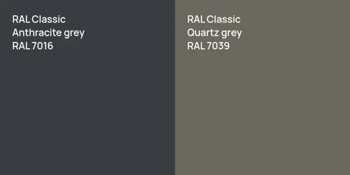 RAL 7016  Anthracite grey vs RAL 7039  Quartz grey