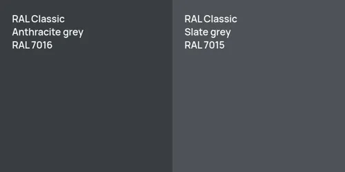 RAL 7016  Anthracite grey vs RAL 7015  Slate grey