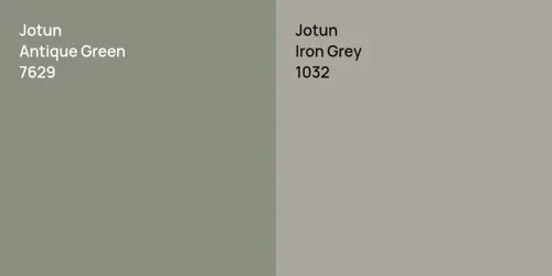 7629 Antique Green vs 1032 Iron Grey