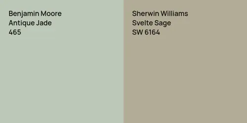 465 Antique Jade vs SW 6164 Svelte Sage