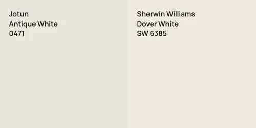 0471 Antique White vs SW 6385 Dover White