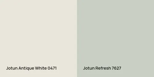 0471 Antique White vs 7627 Refresh