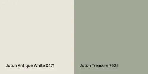 0471 Antique White vs 7628 Treasure