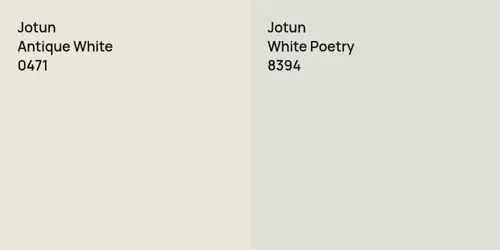 0471 Antique White vs 8394 White Poetry