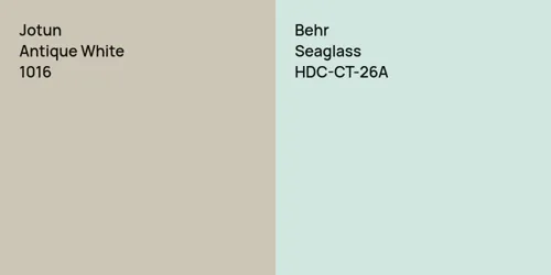 1016 Antique White vs HDC-CT-26A Seaglass