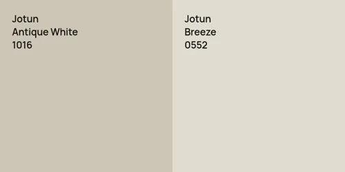 1016 Antique White vs 0552 Breeze