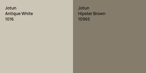 1016 Antique White vs 10965 Hipster Brown