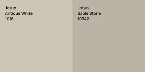 1016 Antique White vs 10342 Sable Stone