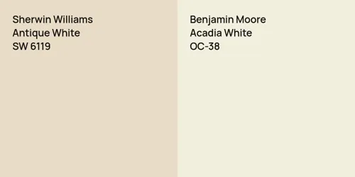 SW 6119 Antique White vs OC-38 Acadia White