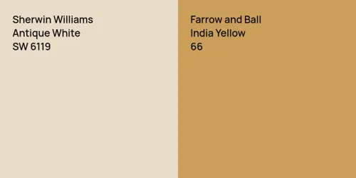 SW 6119 Antique White vs 66 India Yellow