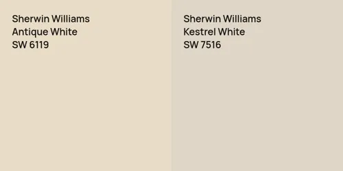 SW 6119 Antique White vs SW 7516 Kestrel White