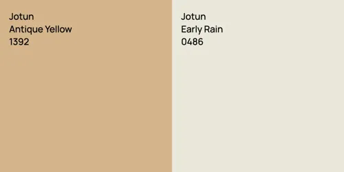 1392 Antique Yellow vs 0486 Early Rain