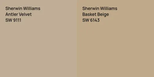 SW 9111 Antler Velvet vs SW 6143 Basket Beige