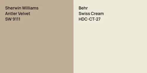 SW 9111 Antler Velvet vs HDC-CT-27 Swiss Cream