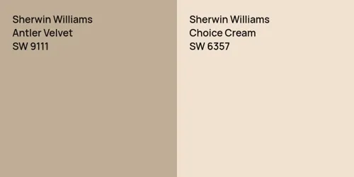 SW 9111 Antler Velvet vs SW 6357 Choice Cream