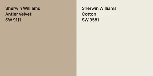 SW 9111 Antler Velvet vs SW 9581 Cotton