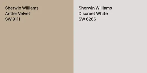 SW 9111 Antler Velvet vs SW 6266 Discreet White