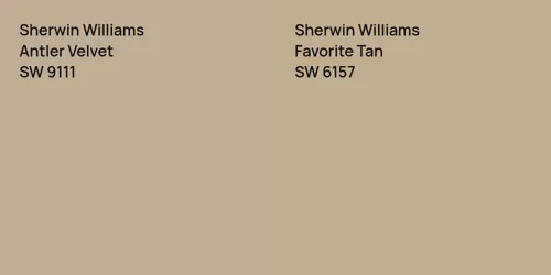 SW 9111 Antler Velvet vs SW 6157 Favorite Tan