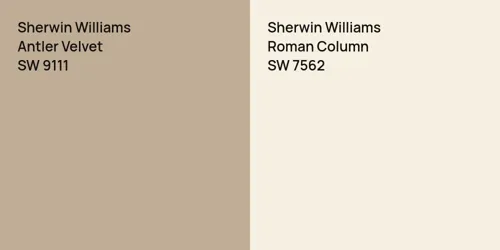 SW 9111 Antler Velvet vs SW 7562 Roman Column