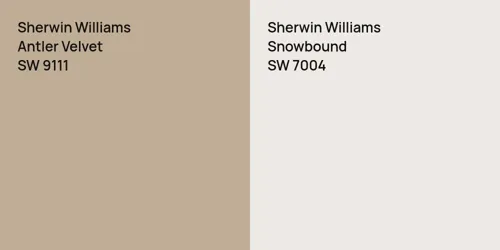 SW 9111 Antler Velvet vs SW 7004 Snowbound