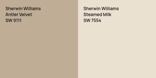 SW 9111 Antler Velvet vs SW 7554 Steamed Milk