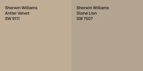 SW 9111 Antler Velvet vs SW 7507 Stone Lion