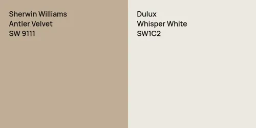 SW 9111 Antler Velvet vs SW1C2 Whisper White