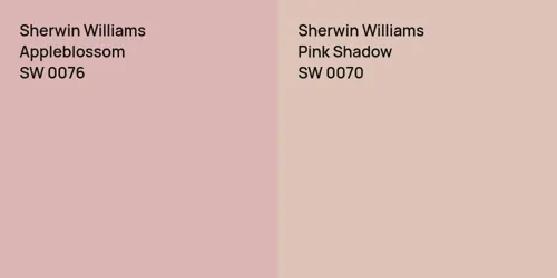 SW 0076 Appleblossom vs SW 0070 Pink Shadow